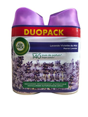 Airwick Freshmatic Duopack – Paarse Lavendel Navulling 2x250ml – Automatische Luchtverfrisser