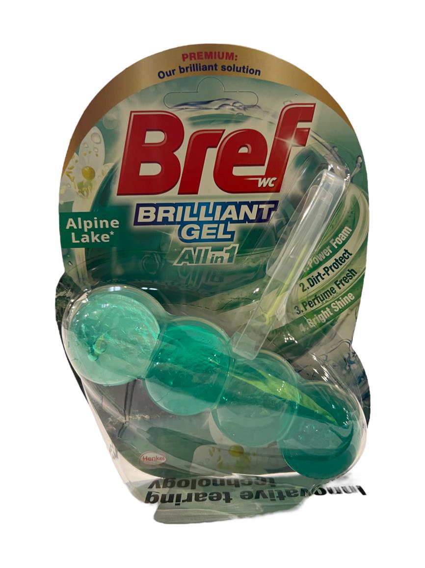 Bref Toilet Block Brilliant Gel All-in-1 42g – Alpine Lake – Powerful Freshness & Hygiene