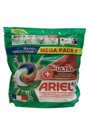 Ariel 4in1 Pods + Ultra Vlekverwijderaar – 45 stuks – Krachtige Reiniging & Schone Was