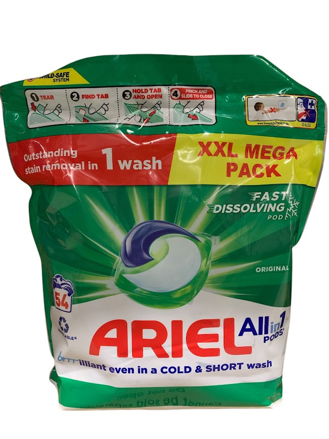 Ariel Allin1 Pods Original – 54 stuks (1031,4g) – Krachtige & Fris Schone Was