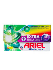 Ariel Allin1 Pods + Extra Color & Fiber Protection – 19 stuks (419,9g) – Krachtige Reiniging & Kleurbescherming