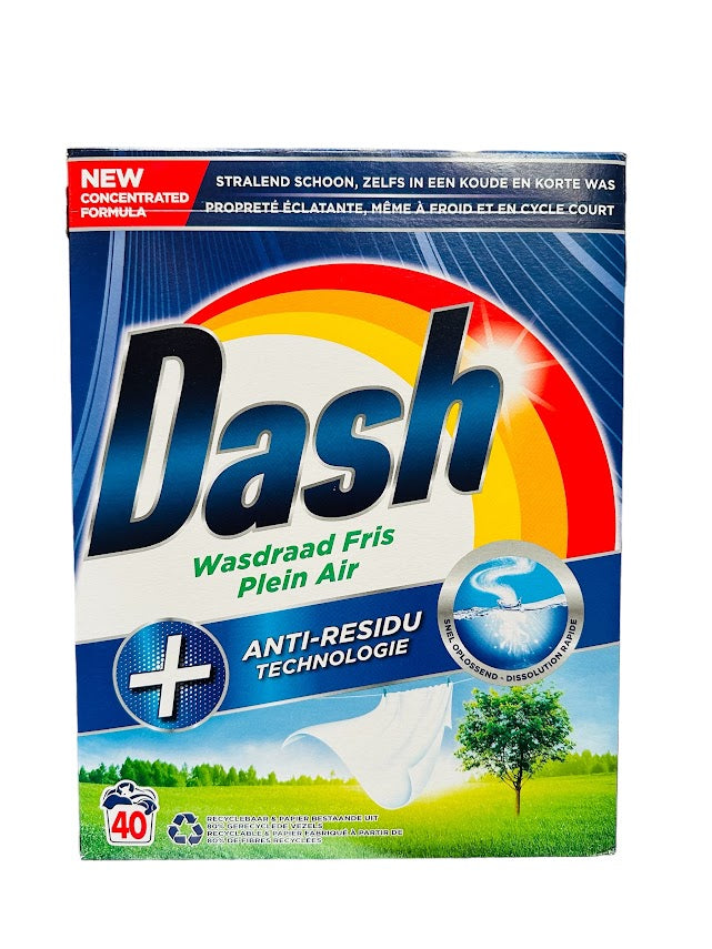 Dash Powder Washing Detergent Fresh – 40 / 68 Washes, Powerful Cleaning & Freshness