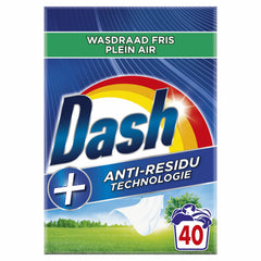 Dash Waspoeder Wasdraad Fris 2,4 kg – 40 Wasbeurten, Krachtige Reiniging & Langdurige Frisheid