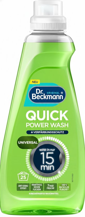 Dr. Beckmann Quick Power Wash Universal Wasmiddel 800 ml – Anti-Grauw