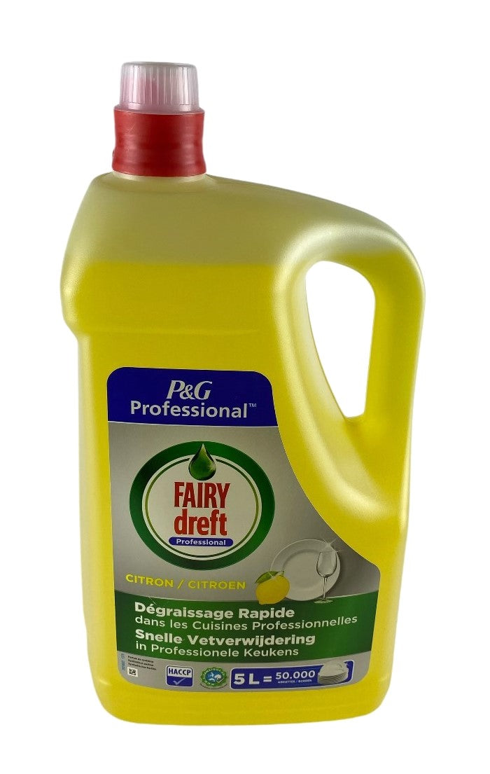 Dreft Professional Dishwashing Liquid Lemon 5L – Powerful Grease Removal for Professional Use