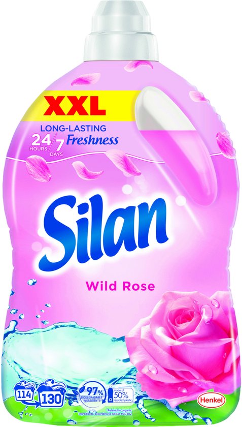 Silan Wasverzachter Wild Rose 2,86 L – 130 Wasbeurten – Grootverpakking