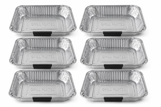 Mont Kiara Aluminium BBQ Bakjes 32 x 26 cm – Set van 6 – Grill- en Ovenschalen