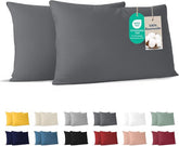 Mont Kiara Kussenslopen 40 x 80 cm – Set van 2 – Jersey Katoen Antraciet