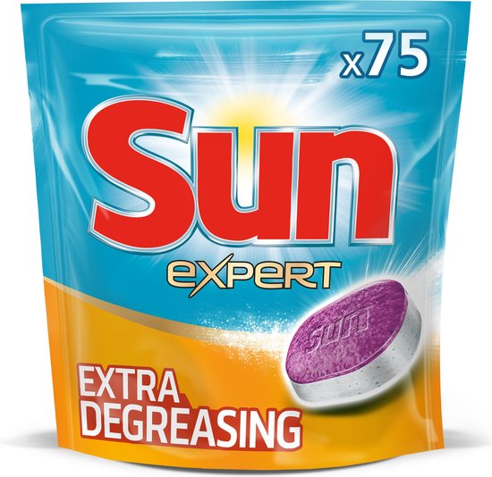 Sun Expert Vaatwastabletten Extra Degreasing – 75 Stuks