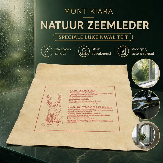 Mont Kiara Natuurzeem 50 x 30 cm – Sterk Absorberend Zeemleer