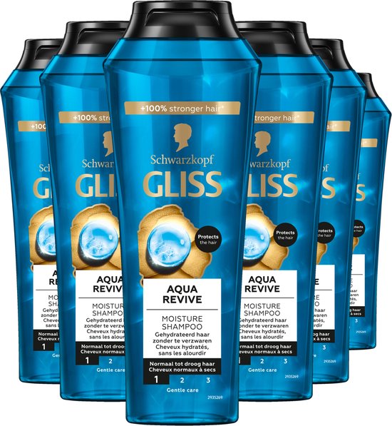 Gliss Shampoo Aqua Revive 400 ml — Voordeelpak 6 stuks