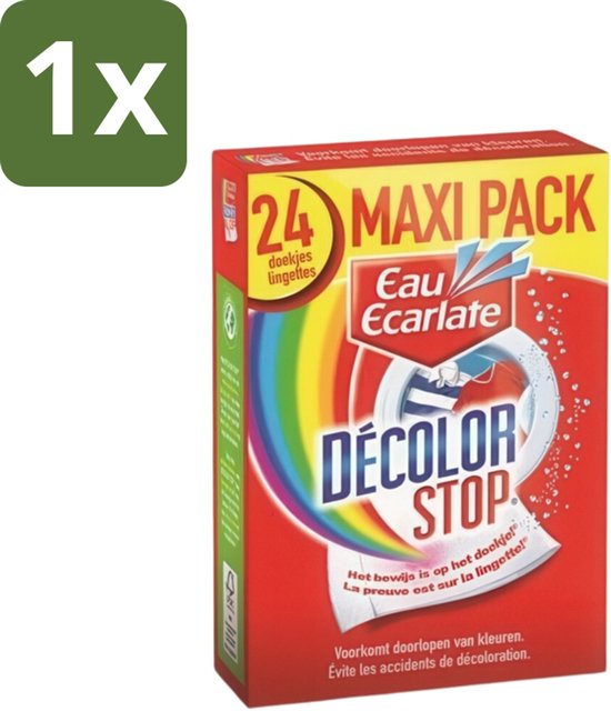 Eau Écarlate Décolor Stop Doekjes – 24 Stuks – Kleurvangers voor de Was
