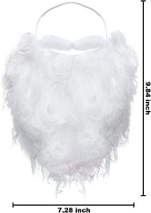 Set van 3 Kerstman Baarden – Grappige Nep Witte Baard voor Kerstman Kostuum & Kerstfeest | Kerst Accessoires