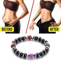 Magnetische Armband – Unisex Hematiet & Agaat Therapie – Stretch Bangle voor Gewicht, Anti-Fatigue & Energie