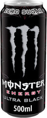 Monster Ultra Black Energy Drink – 1 x 500 ml | 12 x 500 ml | Suikervrij & Krachtige Energie