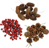 Natuurlijke Kerst Tafeldecoratie – Besjes & Dennenappels | Advent Versiering & DIY Kerstkrans Decoratie