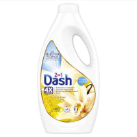 Lessive liquide Dash 2 en 1 Vanille & Mimosa 1,8 L – 40 lavages, nettoyage puissant et parfum frais