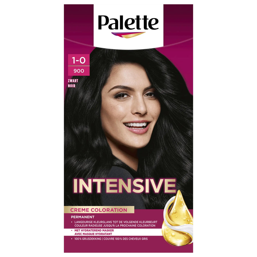 Palette Intensive Color Creme Haarkleuring 1-0 Zwart — Voordeelpak 6 stuks