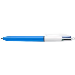 BIC 4 Colors Ballpoint Pen with Click System - Pack of 1 - Medium Point 1 mm