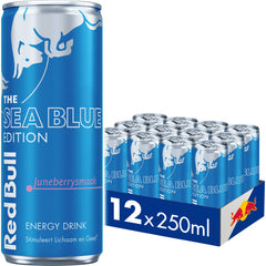 Red Bull Energy Drink Sea Blue Edition – 1 x 250 ml | 12 x 250 ml | Unieke Smaak & Krachtige Energieboost