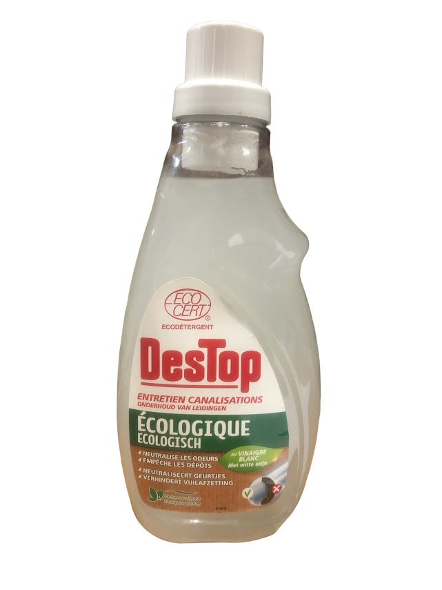 Destop Ecological Gel with White Vinegar – 750 ml | Powerful Drain Unblocker & Environmentally Friendly