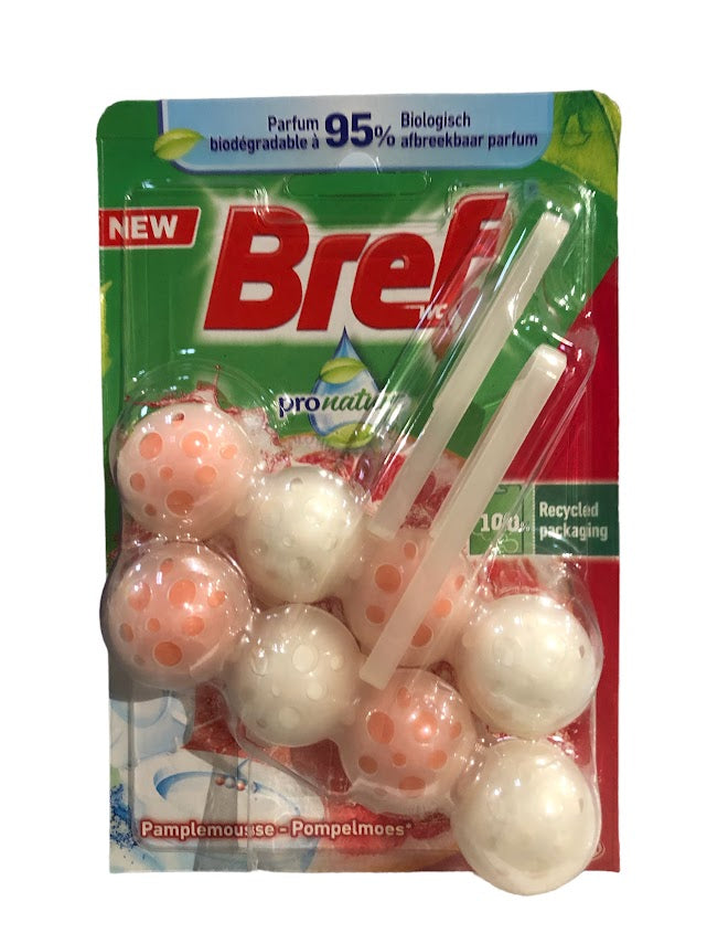 Bref WC Blok – 2x50g – Diverse Geuren: Den, Lavendel, Merry Christmas, Oceaan, Pink Flowers, ProNature Pompelmoes