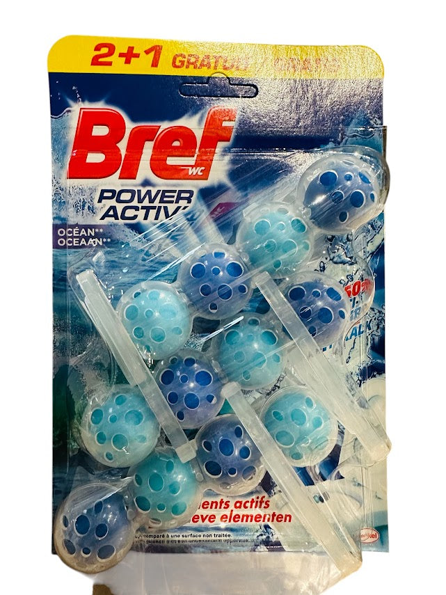 Bref WC Blok Power Activ 3x50g  – Krachtige Frisse Toiletreiniging