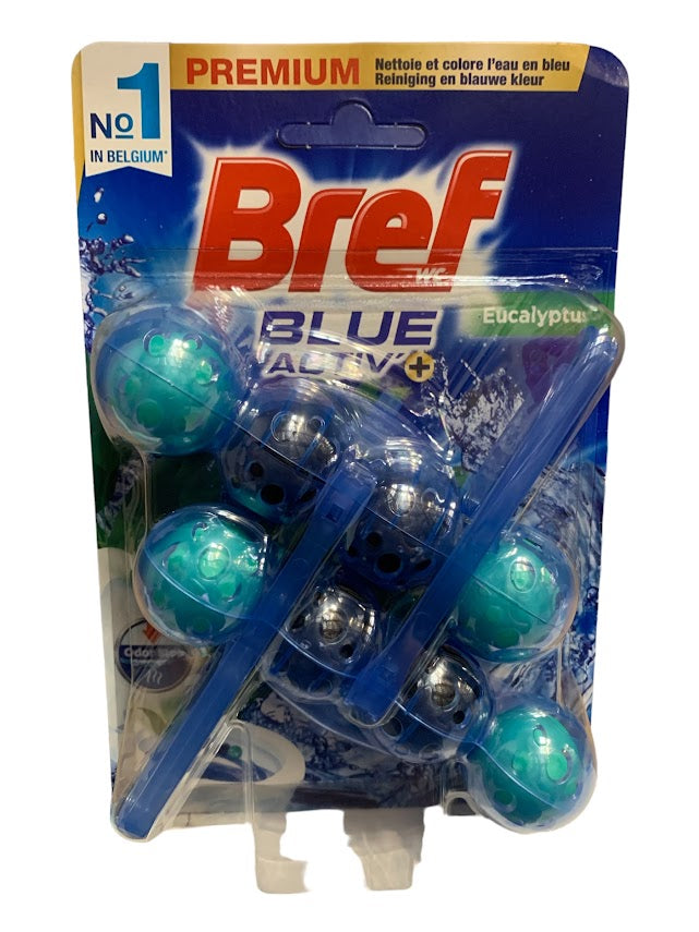 Bref WC Blok 2x50g Blue Activ Eucalyptus – Krachtige Toiletreiniger & Frisse Geur