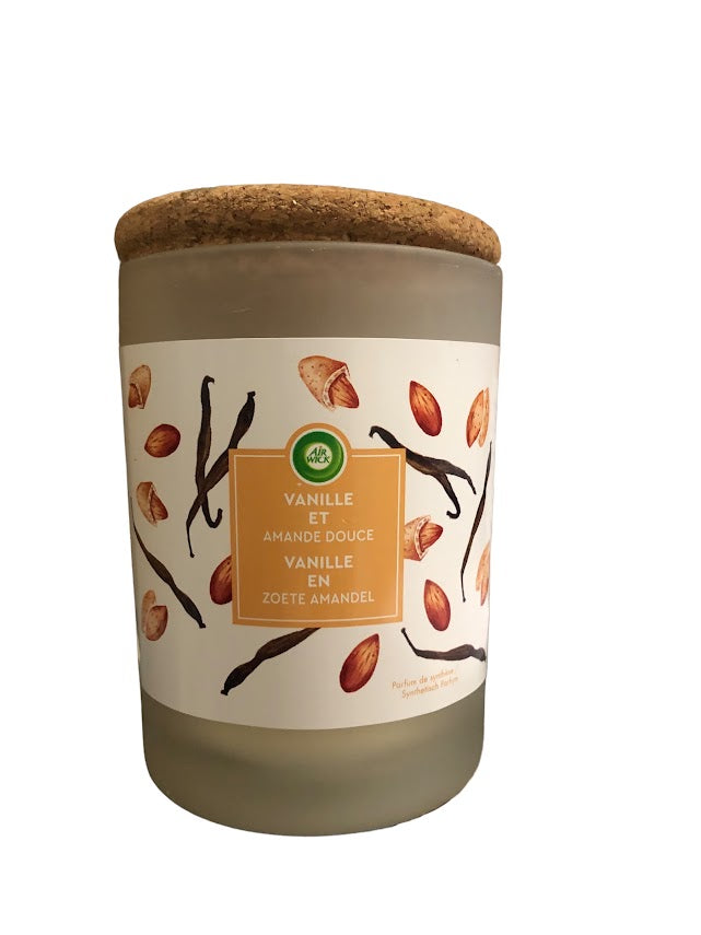 Airwick Geurkaars – 185gr – Voor Huis en Ontspanning - Ceylon Kaneel & Boomgaard Appel / Vanille & Zoete Amandel