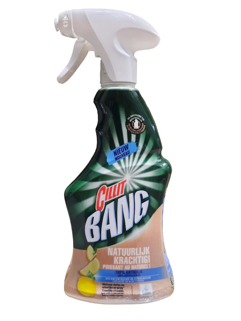 Cillit Bang Spray 500ml – Naturally Powerful Anti-Limescale, Effective Limescale Removal & Shiny Surfaces