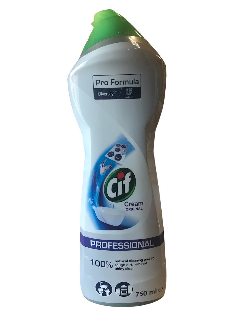 Cif Crème 750ml – Cleanboost, Lemon & Original, Krachtige Reiniging met Zachte Schuurkracht