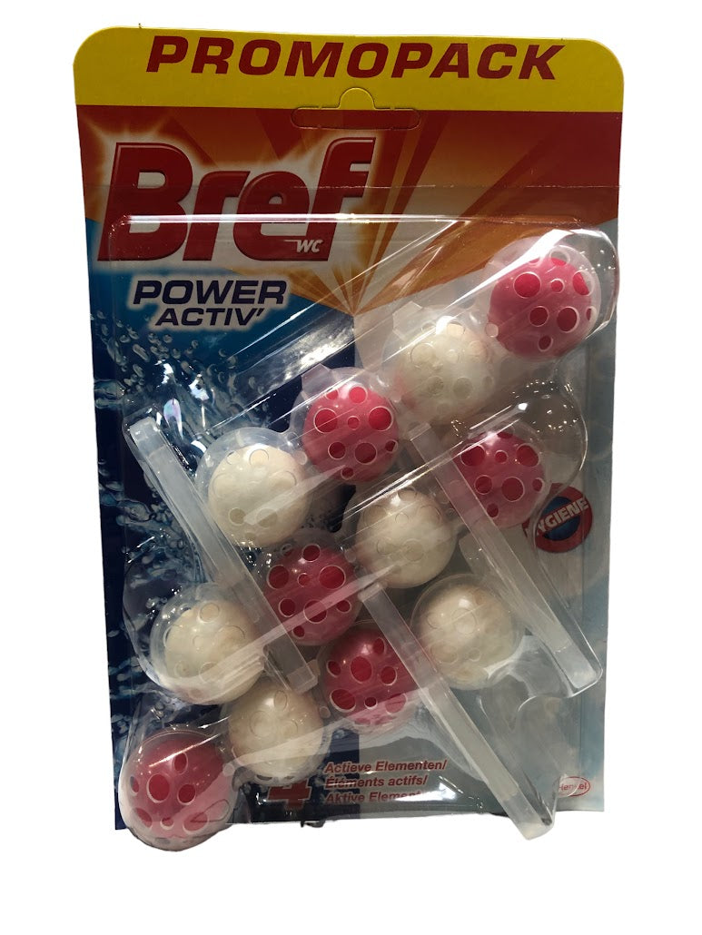 Bref WC Blok Power Activ 3x50g  – Krachtige Frisse Toiletreiniging
