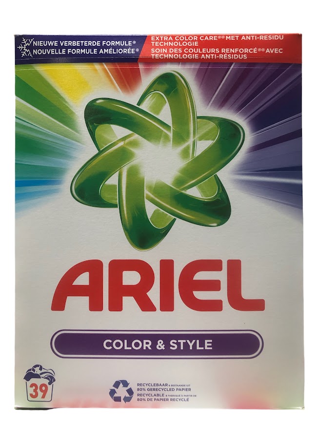 Ariel Poeder Color & Style – 39 wasbeurten (2,535kg) – Bescherming voor kleuren & vezels