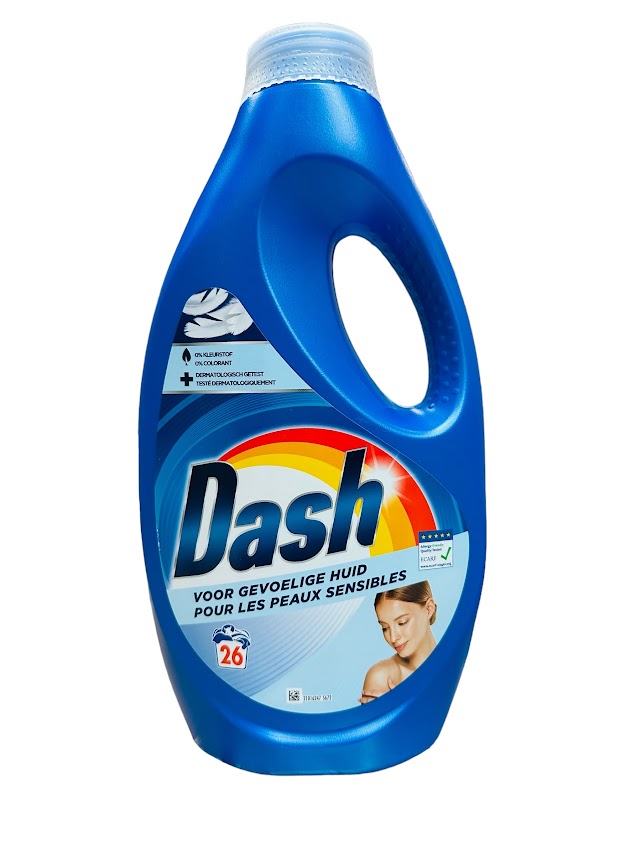 Dash Liquid 1.17L – 26 Washes, Sensitive, Gentle Cleaning for Sensitive Skin
