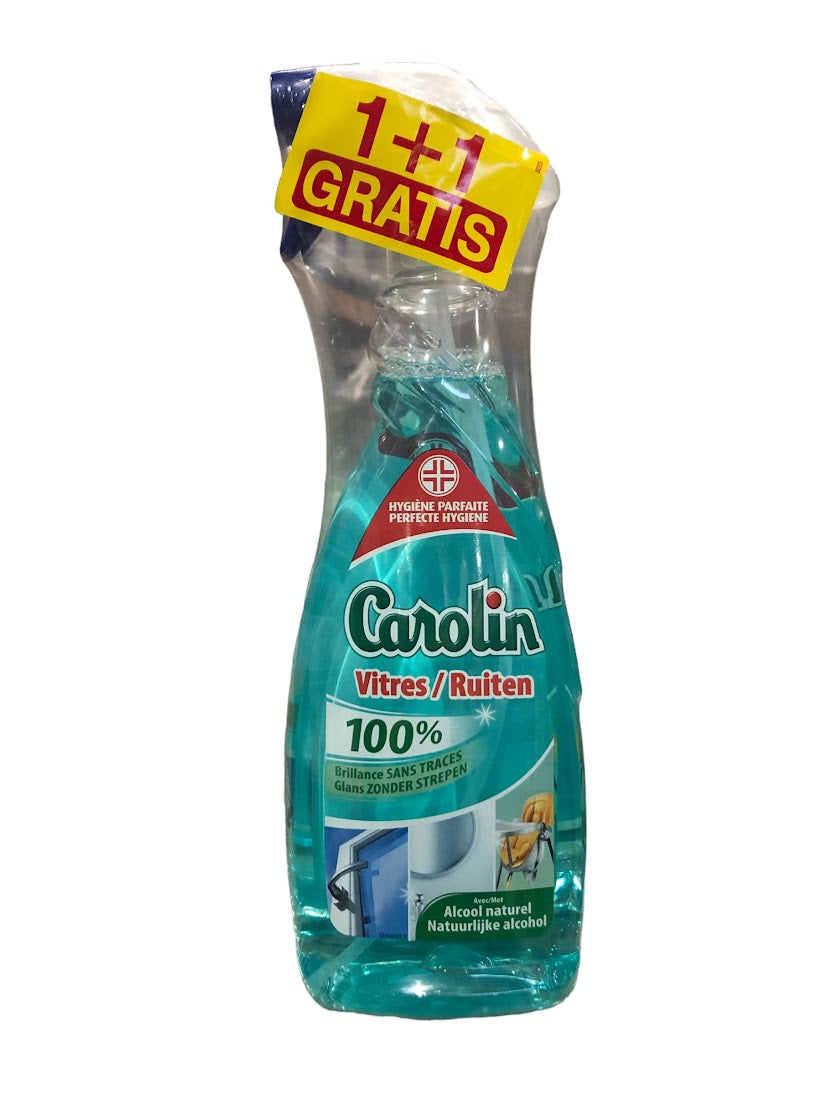 Carolin Spray 650ml – Windows Perfect Hygiene Duo Pack Buy One Get One Free, Crystal Clear & Streak-Free