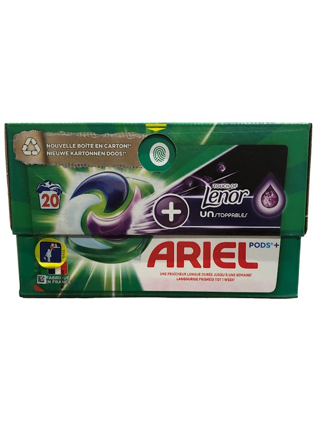 Ariel Allin1 Pods + Lenor Unstoppables – 20 stuks (444g) – Krachtige Reiniging & Langdurige Frisheid