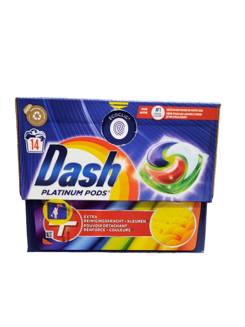 Dash Pods Platinum 14 Washes – Extra Cleaning Power Colors, Powerful Stain Removal & Color Protection