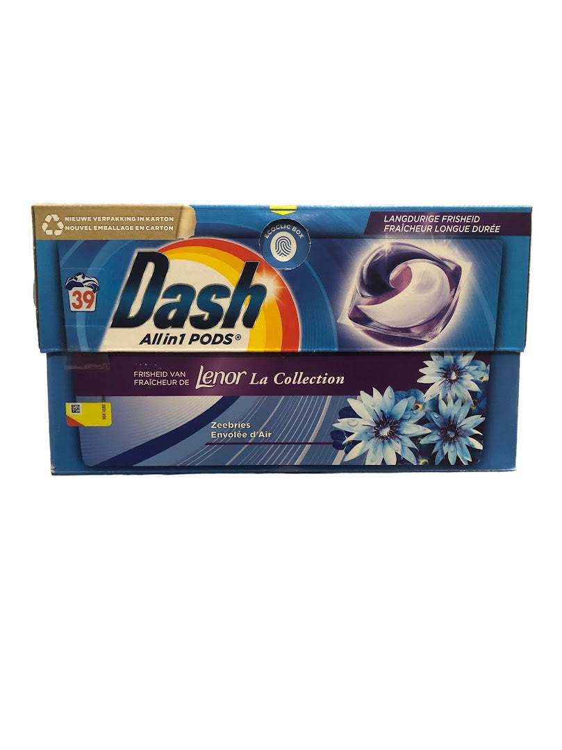 Dash Pods Allin1 39 Washes – Sea Breeze, Powerful Cleaning & Long Lasting Freshness