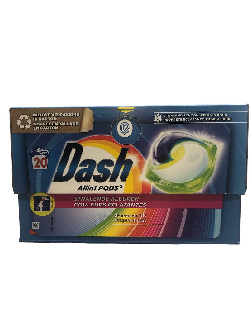 Dash Pods Allin1 20 Wasbeurten – Stralende Kleuren, Krachtige Reiniging & Kleurbescherming