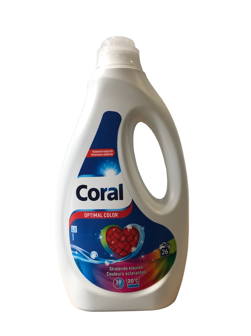 Coral Liquid 1,17L – 26 Wasbeurten, Optimal Color, Krachtige Kleurbescherming & Effectieve Reiniging