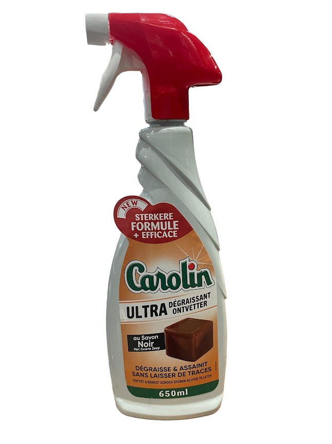 Carolin Spray 650ml – Multi Oppervlakten Savon Noir, Natuurlijke Reiniging & Glans