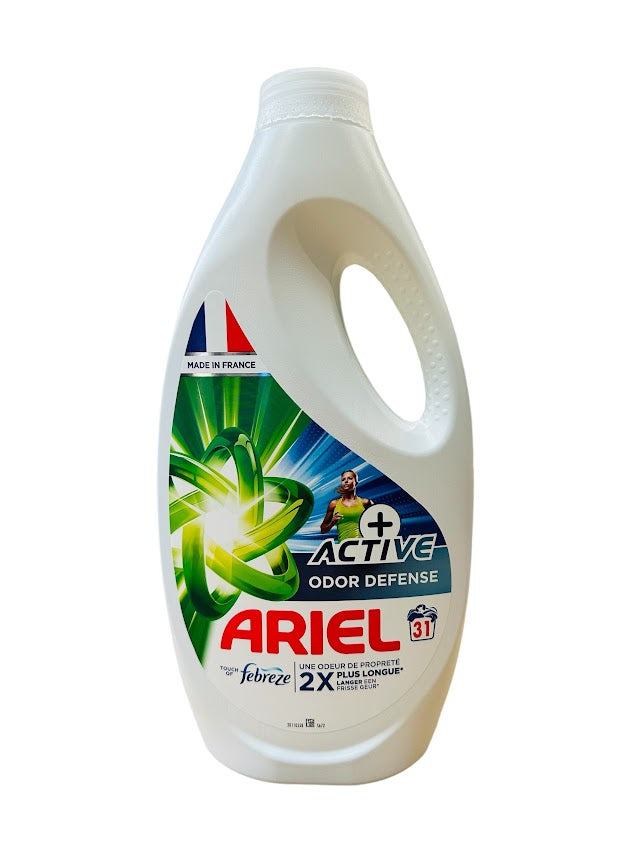 Ariel Vloeibaar Wasmiddel 1,395ml (31 wasbeurten) – Active Odor Defense tegen Hardnekkige Geuren
