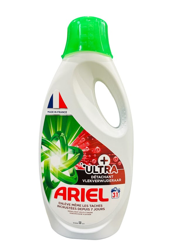Ariel Vloeibaar Wasmiddel 1,395L (31 wasbeurten) – Ultra Vlekverwijderaar voor Hardnekkige Vlekken