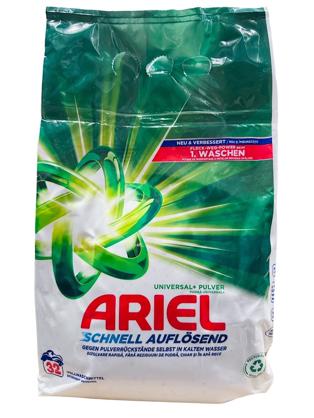 Ariel Poeder Universal – 32 wasbeurten (1,92kg Zak) – Krachtige Reiniging voor Elke Was