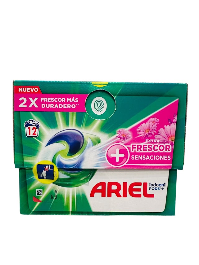 Ariel Allin1 Pods + Extra Fresh Sensation – 12 pièces (258g) – Nettoyage Puissant & Parfum Rafraîchissant