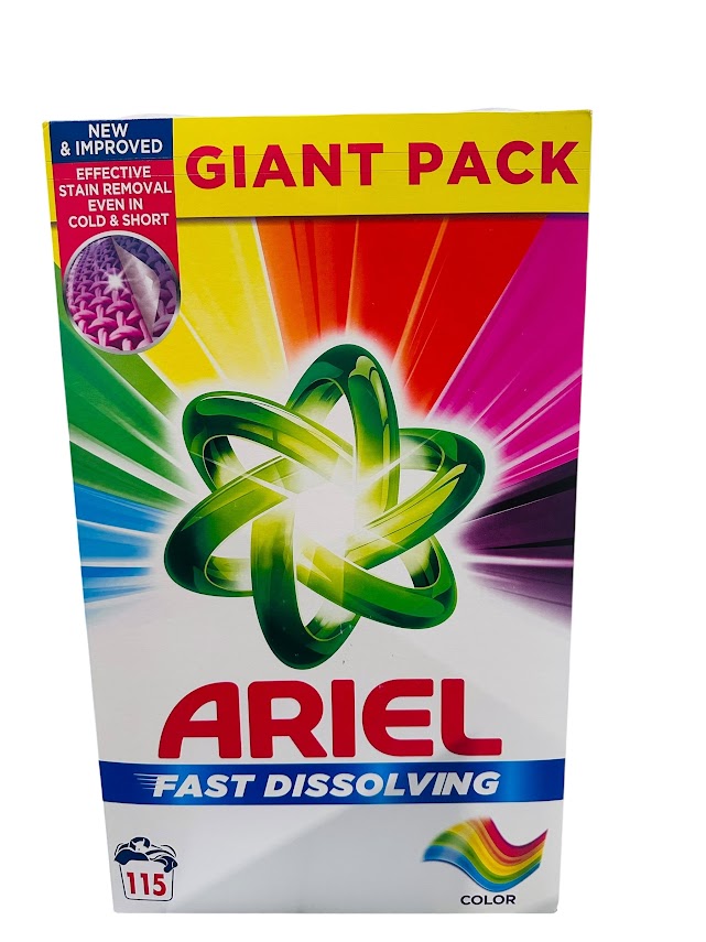 Ariel Poeder Color – 115 wasbeurten (6,325kg) – Stralende Kleuren & Krachtige Reiniging