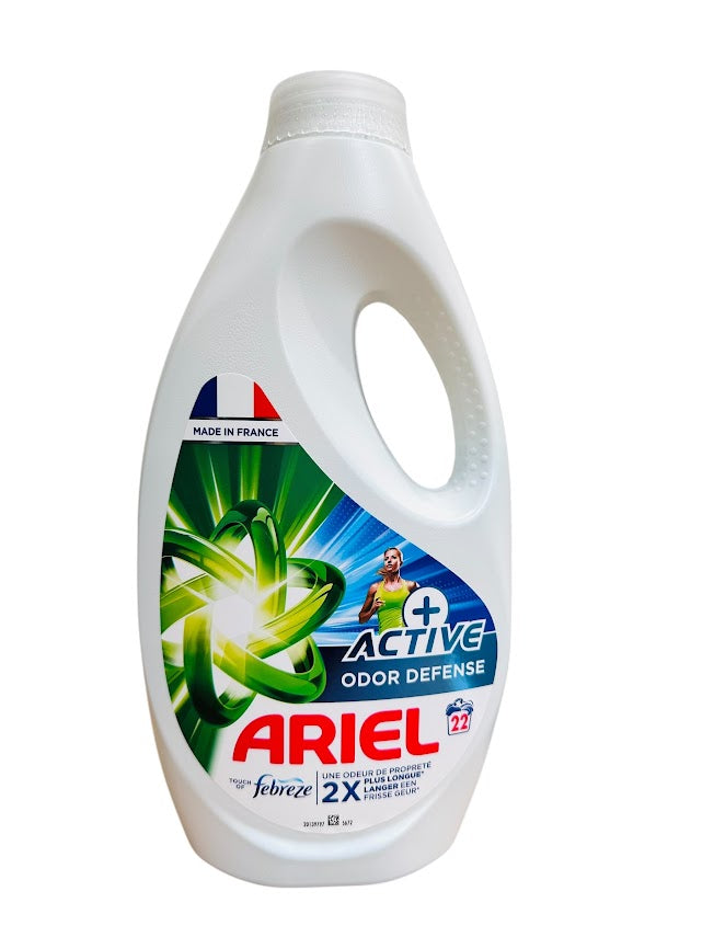 Ariel Lessive Liquide 990ml (22 lavages) – Active Odor Defense contre les Odeurs Tenaces