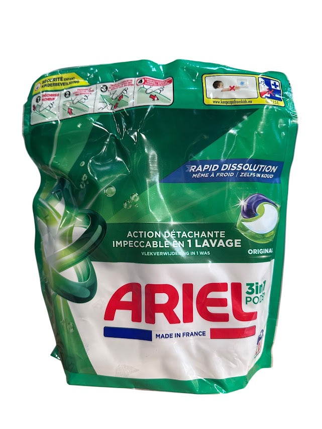 Ariel 3en1 Pods Original – 28 capsules (574g) – Nettoyage Puissant & Fraîcheur Classique
