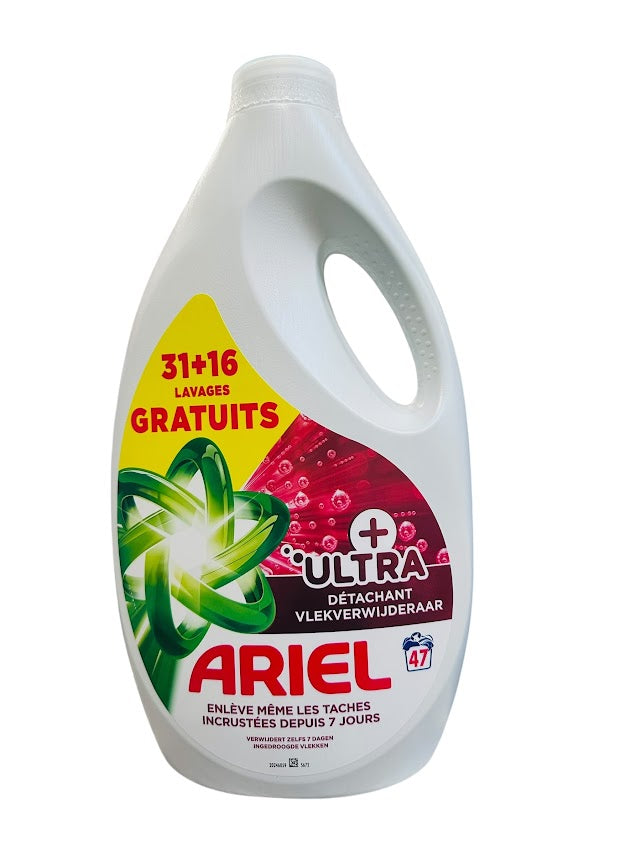 Ariel Vloeibaar Wasmiddel 2,115L (47 wasbeurten) – Ultra Vlekverwijderaar voor Hardnekkige Vlekken