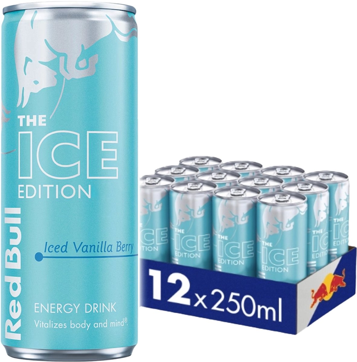 Red Bull - Winter Edition - Iced Vanilla Berry smaak - 12 x 250 ml (voordeel verpakking)